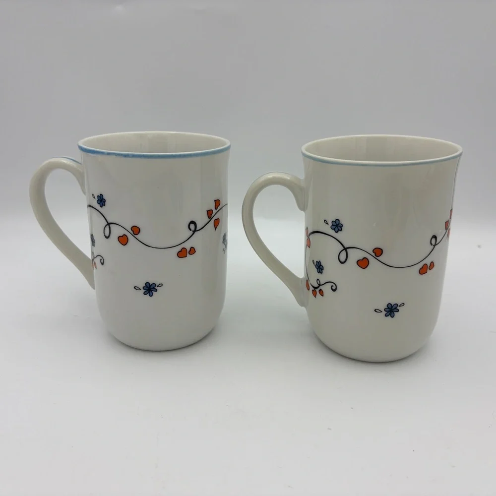 Vintage Love Is... 1972 Whimsical Ceramic Cartoon Mugs - (Set of 2)